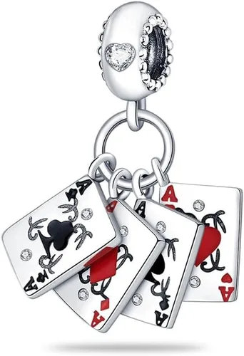Vista 2 de CYCUFF Abalorios de plata de ley 925 adecuados para collares de dijes, pulseras, abalorios, joyería de regalo para mujeres, familiares y amigas