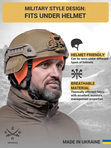 Vista 4 de 2SBR 2SABERS Gorra de reloj de forro polar 170 para hombre y mujer, gorro de calavera militar