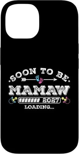 Vista 4 de Soon to Be Mamaw 2027 Loading for Pregnancy Announcement Case for iPhone XR