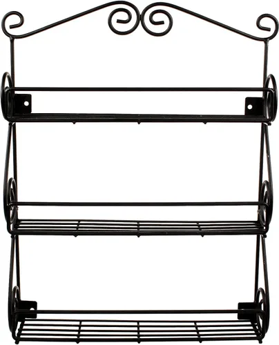 Vista 4 de FitWell - Estante de especias de pared con desplazamiento de 3 niveles, gabinete de especias tradicional y cocina, organizador de belleza y esmalte