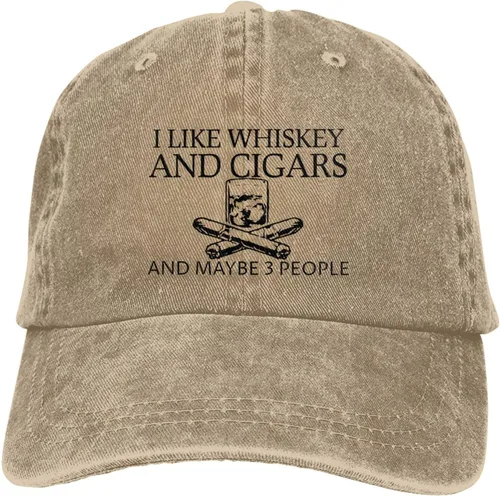Vista 6 de I Like Whiskey and Maybe 3 People Hat for Women Baseball Caps with Design Hats