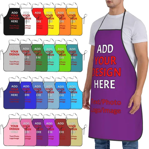 Vista 26 de Delantales personalizados con tu imagen, texto, foto, logotipo, diseña tus propios delantales para jardinería, cocina, cocina