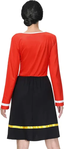 Vista 6 de Clarisbelle Disfraz de Halloween para mujer, vestido clásico de manga larga