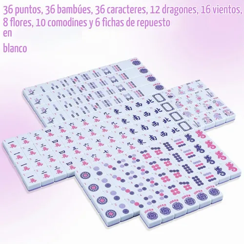 Vista 4 de Ceenna American Mahjong - Juego de azulejos todo en uno, color morado