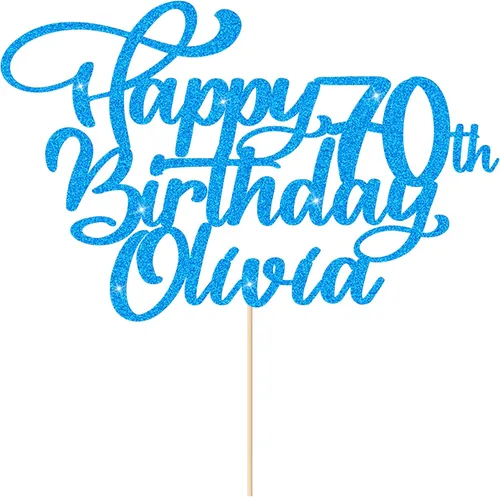 Vista 13 de Decoración personalizada para pastel de cumpleaños, decoración de pastel de cumpleaños, cualquier nombre, edad 1, 10, 16, 18, 20, 21, 30, 40, 50