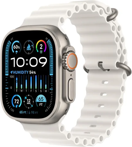 Vista 7 de [Usado] Apple Watch Ultra 2 [GPS + Celular 49 mm] SmartWatch con caja de titanio resistente y correa Blue Ocean. Rastreador de fitness