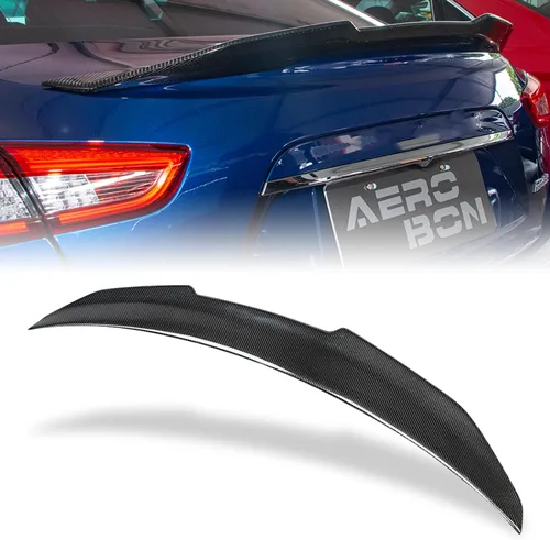 Vista 9 de Alerón de maletero de fibra de carbono real para Maserati Ghibli Sedan 2014-2024 Estilo AS (Aero Sharp), se adapta a todos los adornos Maserati