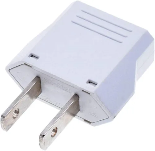 Vista 3 de GRLRCR - Paquete de 2 adaptadores de enchufe de EE. UU., UE AU CN a Estados Unidos, adaptador de enchufe de viaje, convertidor de corriente
