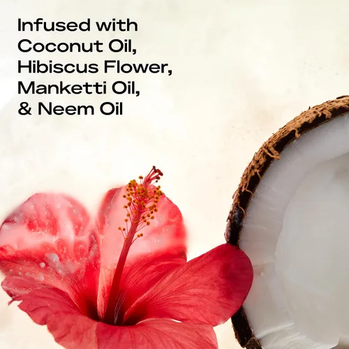 Vista 3 de SheaMoisture - Paquete de acondicionador sin enjuague, batido de coco e hibisco para cabello rizado, control de encrespamiento + aceite de ricino