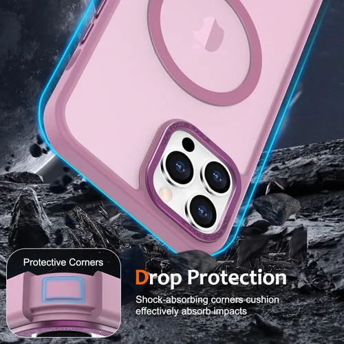 Vista 79 de Anuck - Funda magnética para iPhone 11 compatible con MagSafe, carcasa trasera mate translúcida dura, borde de TPU, delgada, resistente a impactos