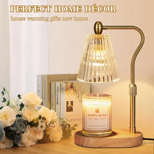 Vista 9 de Imenlox Lámpara calentadora de velas, con temporizador y regulador, altura ajustable, regalos del día de la madre para mamá, regalos de cumpleaños