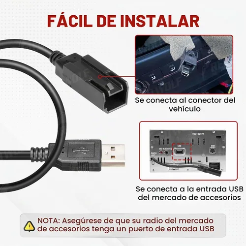 Vista 2 de RED WOLF Cable estéreo de fábrica para coche, puerto USB, arnés de cableado de retención para Nissan 2015-2022 Frontier Titan Sentra Retain OE