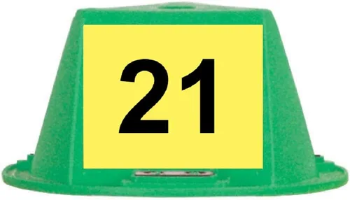 Vista 3 de Toppers magnéticos para techo, sombreros magnéticos para automóvil, juego de 10 unidades, con numeración (azul, numerados del 1 al 10)