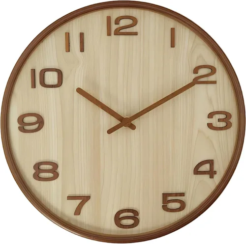 Vista 9 de Maxspace Modern Wall Clock,12 inch Silent Non Ticking Wall Clock,Battery Operated, Analog Wall Clock for Living Room Bedroom Kitchen Office Brown