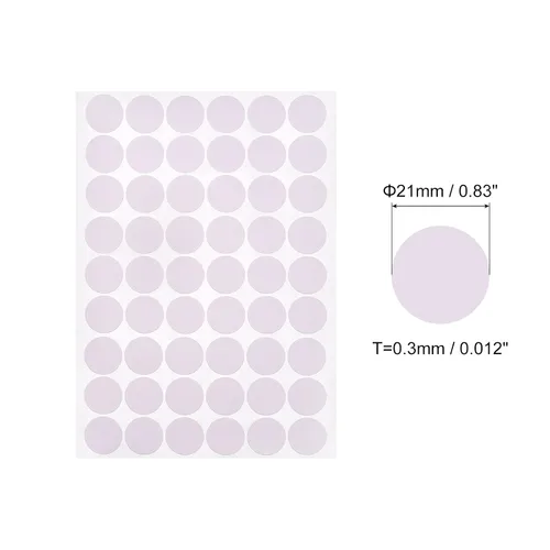 Vista 2 de uxcell Adhesivos de cubierta de agujero de tornillo, 0.827 in de diámetro, PVC autoadhesivas, tapas para muebles de madera, gabinete, estantería