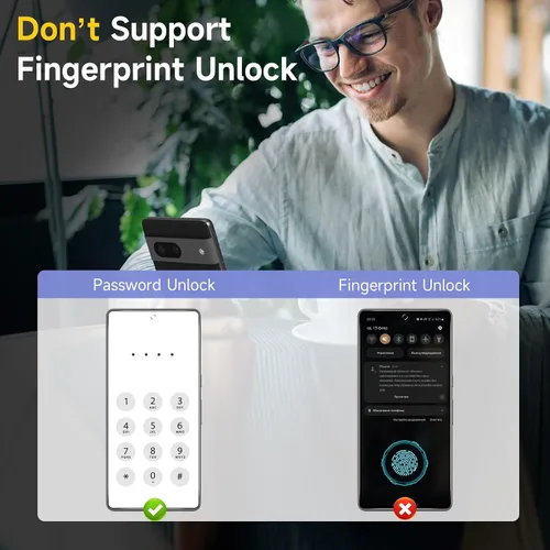 Vista 6 de YWXTW [Paquete de 2] Protector de pantalla de privacidad para Google Pixel 8, protector de pantalla de vidrio templado inastillable para Google