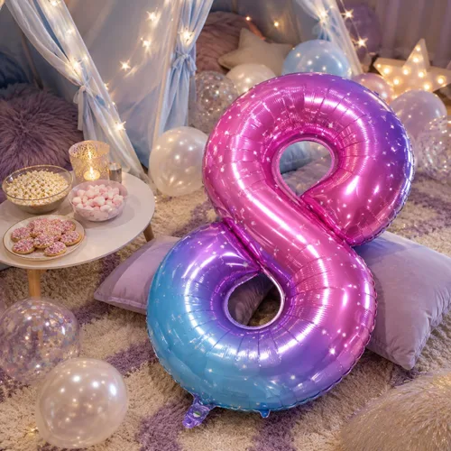 Vista 157 de Globo negro del número 0 para niñas y niños, 40 pulgadas, grande, número 0-9, de papel de aluminio, de Mylar para helio, juego de globos digitales