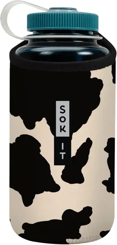 Vista 254 de Sok It BotlSok Funda para botella de agua con cubierta de neopreno aislante (Floral abstracto, se ajusta a CamelBak o Nalgene de 12 onzas)