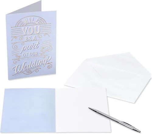 Vista 3 de American Greetings Invitaciones de boda en blanco, (8 unidades)