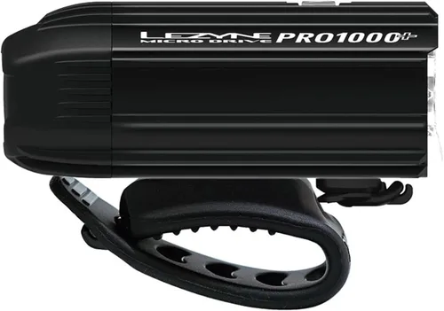 Vista 3 de LEZYNE Micro Drive Pro Bicicleta USB recargable IPX7 Luz frontal LED blanca con múltiples modos de sólido y flash Soporte de correa de goma