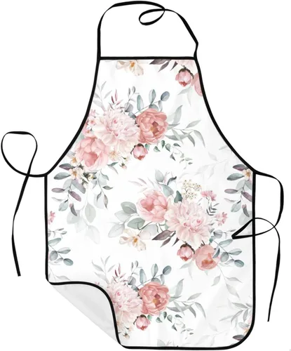 Vista 19 de Sigouyinei Delantales para mujeres con bolsillos, delantal para hombres, delantal adecuado para chefs camareros, técnicos de uñas para hornear