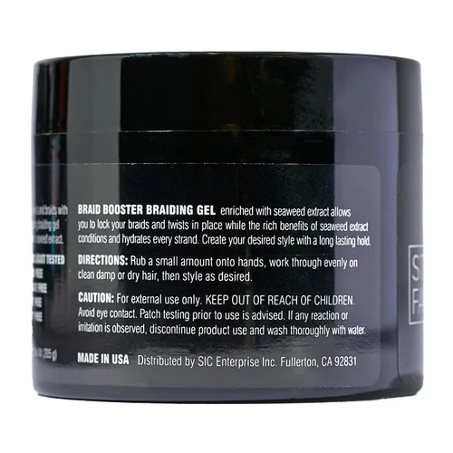 Vista 7 de Style Factor Braid Booster - Gel para trenzar – Gel para el cabello con brillo fuerte y acondicionador con extracto de algas marinas, para trenzas