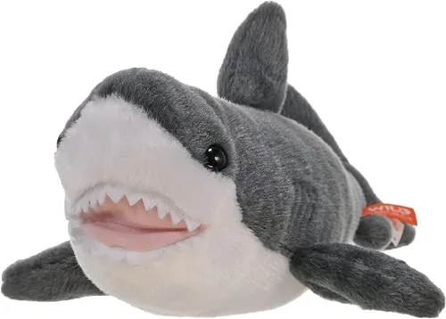 Vista 5 de Wild Republic Gran tiburón blanco de peluche, peluche de juguete, regalos para niños, Cuddlekins de 13 pulgadas
