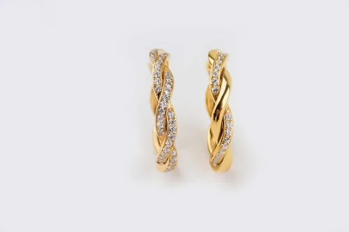 Vista 6 de Anillo trenzado de diamantes para mujer en oro sólido, anillo de trenza de diamante negro, anillo de eternidad de diamantes, anillo de eternidad