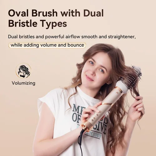 Vista 4 de 5 en 1 cepillo de aire caliente y secador de pelo, envoltura automática Airstyler con difusor, secador de pelo FlexStyle de alta velocidad de 110000