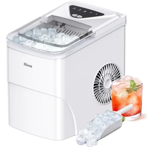 Vista 13 de Silonn Nugget Ice Maker Encimera - 36 libras 24H Masticable Pellet Sonic Black-pro