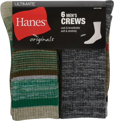 Vista 4 de Hanes Men's Hanes Men's Socks, Ultimate Originals Crew, Ankle and No Show Socks