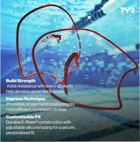 Vista 4 de TYR Catalyst Stroke Swim Paddles - Competitive Swimming Technique Equipment