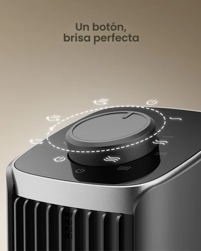 Vista 6 de PNTCK Ventilador para dormitorio, ventilador de torre de 13 pulgadas con 3 velocidades máximas de 23 pies/s, ventilador de escritorio oscilante