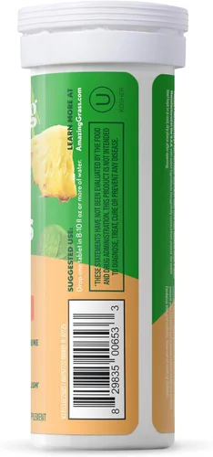 Vista 11 de Amazing Grass - Tabletas efervescentes Tableta de verduras efervescentes con 85 mg de cafeína a base de plantas, 1 porción de frutas y verduras