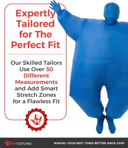 Vista 4 de Morph - Disfraz inflable azul para niños, disfraces de Halloween para niños