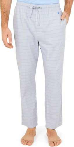 Vista 14 de Nautica pantalones de pijama para hombre, tejido suave, 100 % algodón, cintura elástica azul Depths