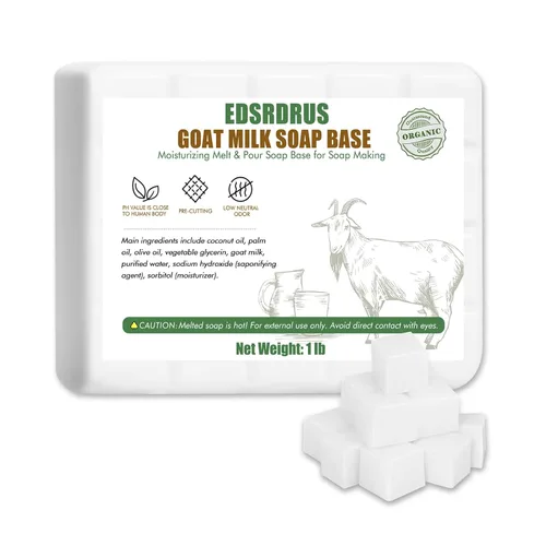 Vista 21 de EDSRDRUS Base de jabón aromática de 1 libra hecha a mano con aloe vera y aceite de coco, base de jabón hidratante para derretir y verter