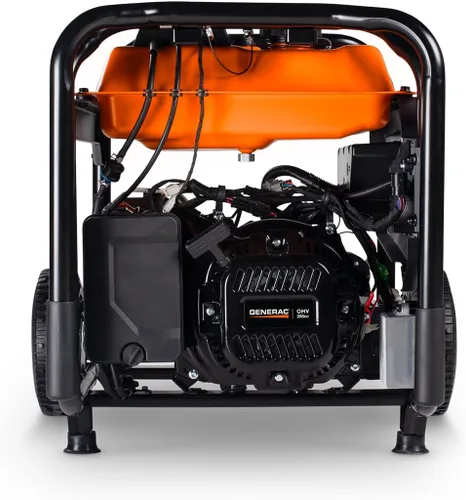 Vista 2 de Generac - Generador de gas portátil de 6,875 vatios de arranque, con EFI y kit de mango 5,500 Running Watts, Home Backup, RV Ready, Quiet, Long