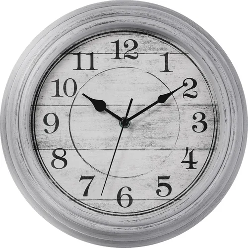 Vista 12 de Reloj de pared de 9 pulgadas, silencioso sin tictac, clásico, funciona con pilas, decorativo para sala de estar, dormitorio, baño, cocina y oficina