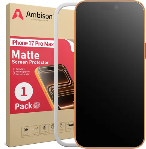 Vista 15 de Ambison Paquete de 1 protector de pantalla mate para iPhone 17 Air de 6.5 pulgadas 2025, antirreflejos y antihuellas dactilares, grado militar