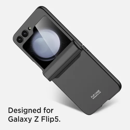Vista 2 de Miimall Funda para Samsung Galaxy Z Flip 5 con protección de bisagra, [protector de pantalla integrado] Funda de cuerpo completo de policarbonato