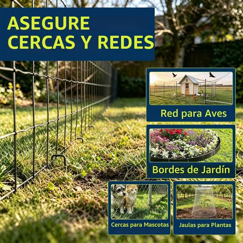Vista 7 de Mysit Grapas de paisaje de 6 pulgadas de calibre 11, estacas de jardín