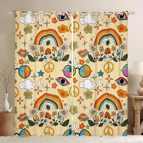Vista 16 de Cortinas opacas de camuflaje con bandera estadounidense, regalo para niños, cortina de ventana de camuflaje verde con rayas negras, estrellas