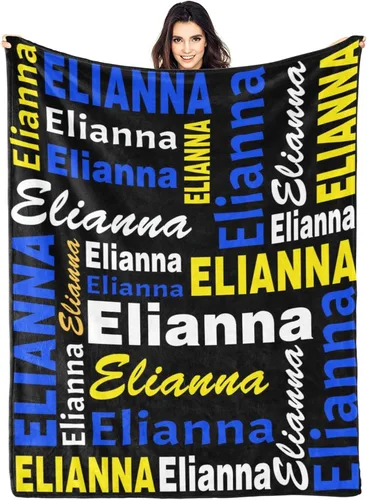 Vista 22 de Manta personalizada con nombre, manta personalizada con nombre, manta personalizada para adultos, niños y bebés, manta personalizada con monograma