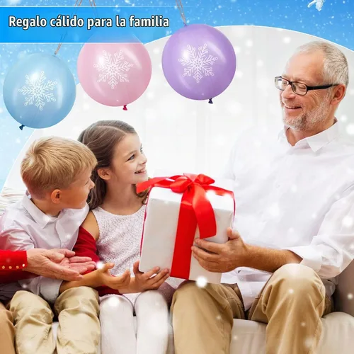 Vista 7 de Leitee - 36 globos de 18 pulgadas con forma de copo de nieve para fiestas