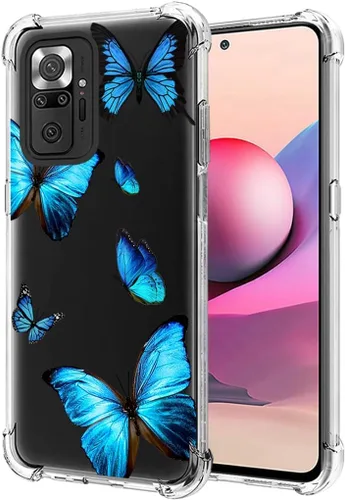 Vista 6 de Funda para Redmi Note 10 (4G)/para Redmi Note 10S M2101K7BG Funda transparente para niñas mujeres, TPU suave a prueba de golpes Funda protectora