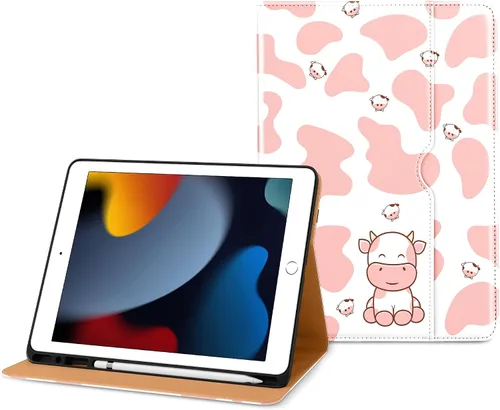 Vista 17 de DTTO Funda para iPad de 9ª/8ª/7ª Generación de 10.2 Pulgadas 2021/2020/2019, Funda de Soporte Folio Empresarial de Cuero Premium con Soporte