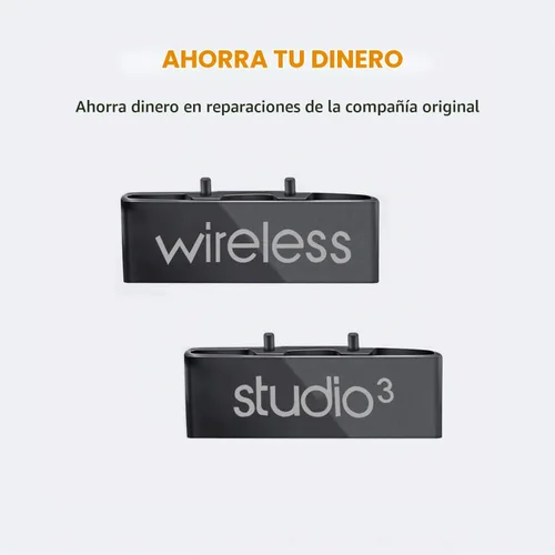 Vista 4 de Studio 3 Bisagra de repuesto igual que los accesorios OEM, kit de reparación duradero compatible con Beats by Dre Studio3 (A1914), Studio 2 con Negro