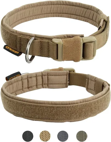 Vista 9 de EXCELLENT ELITE SPANKER Collar de nailon para cachorro, ajustable, suave, acolchado, resistente, hebilla de liberación rápida, ligero, sin Negro