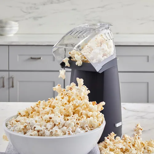 Vista 7 de West Bend Air Crazy - Máquina para hacer palomitas de maíz de aire caliente, 4 cuartos de galón, sin aceite, para aperitivos más saludables Negro
